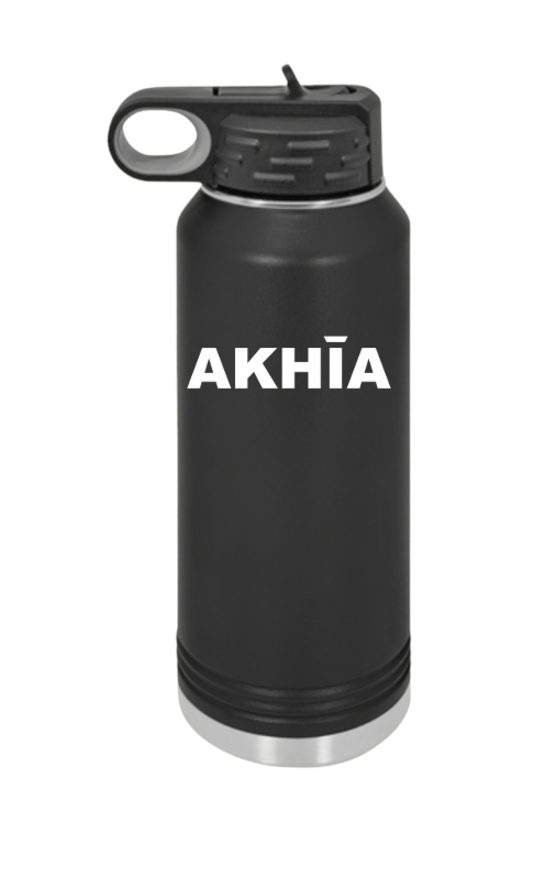 Polar Camel Brand Stainless Steel 20 oz. Waterbottle- White Akhia Logo
