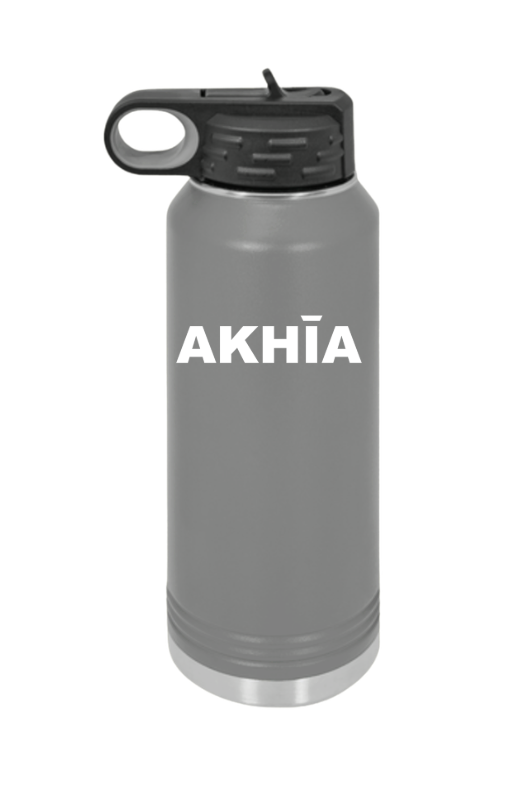 Polar Camel Brand Stainless Steel 20 oz. Waterbottle- White Akhia Logo