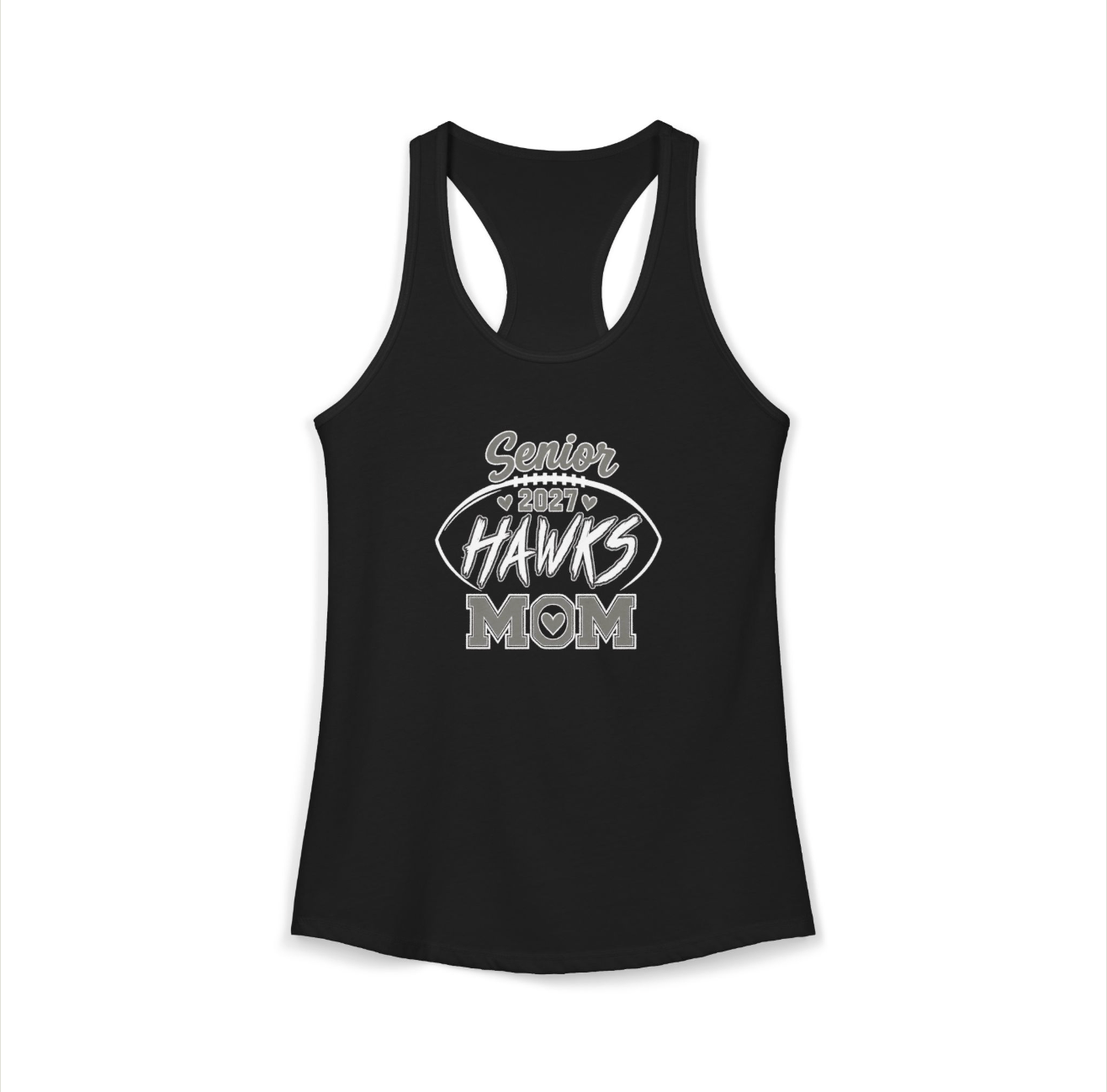 Westerville Central 2027 Senior Football Mom Graphic Racerback Tank