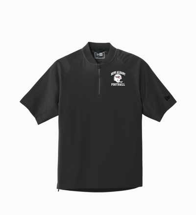 Adult Unisex New Albany Football Heritage Helmet Embroidered New Era Short Sleeve 1/4-Zip Jacket