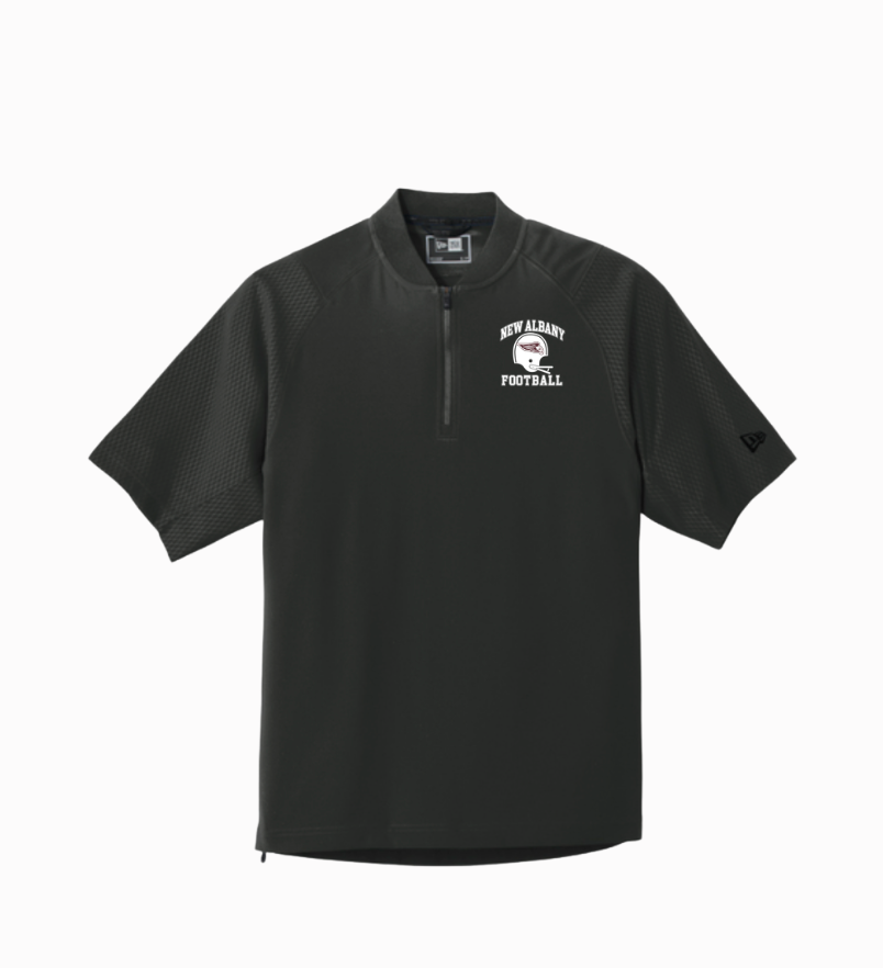 Adult Unisex New Albany Football Heritage Helmet Embroidered New Era Short Sleeve 1/4-Zip Jacket