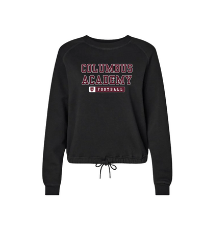 Women's Columbus Academy Football Graphic Boxy Fleece Crewneck Sweatshirt