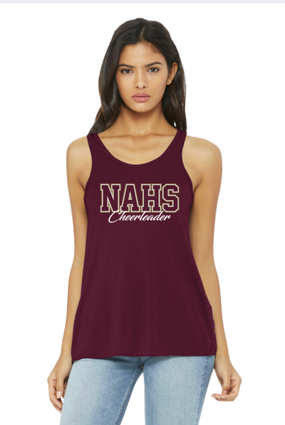 Women's NAHS Cheerleader Graphic Bella + Canvas Flowy Racerback Tank