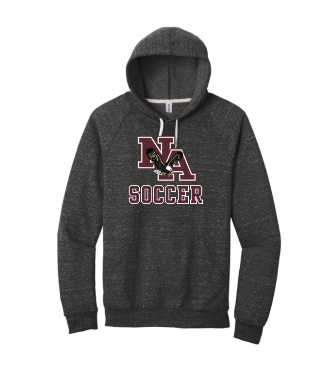 Adult Unisex New Albany Soccer Graphic Jerzees® Snow Heather French Terry Raglan Hoodie