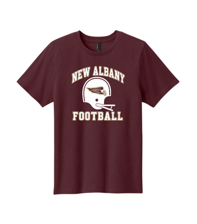 Youth New Albany Football Heritage Helmet Graphic Short Sleeve Soft Tee