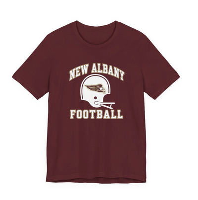 Adult Unisex New Albany Football Heritage Helmet Graphic Short Sleeve Performance Tee