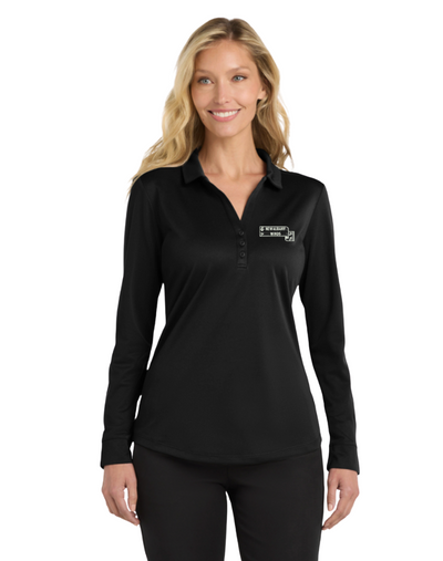 Women's Port Authority® Silk Touch™ Performance Long Sleeve Polo with New Albany Winds Embroidered Logo