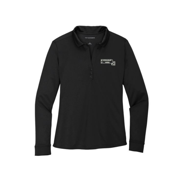 Women's Port Authority® Silk Touch™ Performance Long Sleeve Polo with New Albany Winds Embroidered Logo