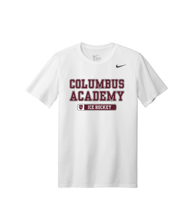 Adult Unisex Columbus Academy Ice Hockey Graphic Short Sleeve Nike Dri-FIT Legend Performance Tee