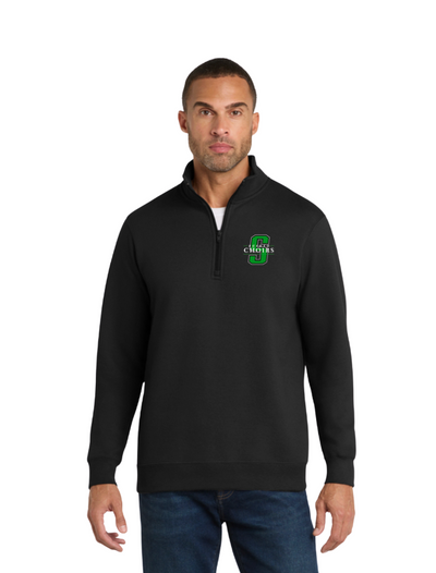 Adult Unisex Dublin Scioto Choirs Classic Logo Embroidered 1/4 Zip Fleece Pullover