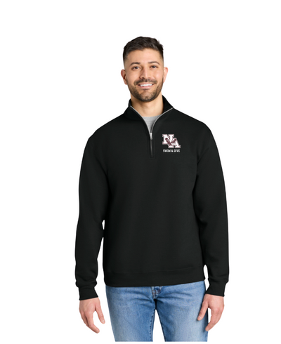 Adult Unisex New Albany Swim & Dive Senior Graphic Heavy Blend 1/4-Zip Sweatshirt