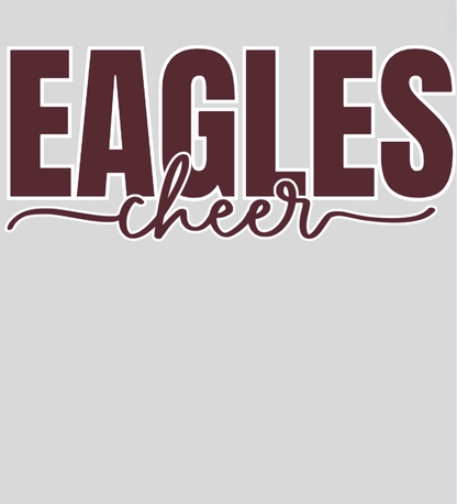 Adult Unisex Choose your Cheer Graphic Super Soft Short Sleeve Graphic Tee with Customized Back - New Albany Eagles