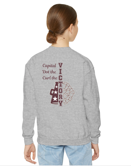 Youth Victory Cheer with Back Graphic Sweatshirt - New Albany Eagles