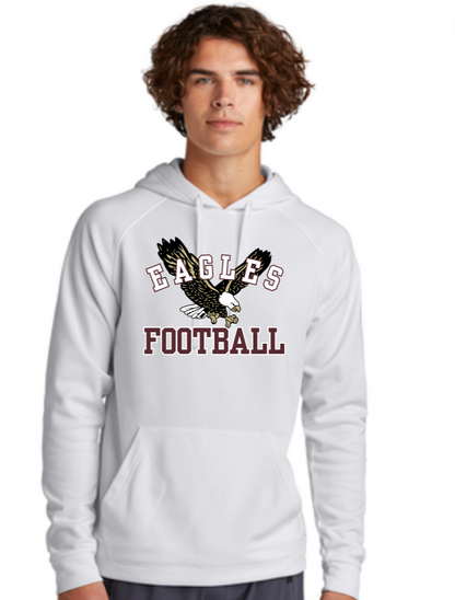 Adult Unisex Flying Football Eagle Performance Fleece Hoodie