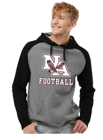 Adult Unisex Classic Logo Football Raglan Hoodie Sweatshirt