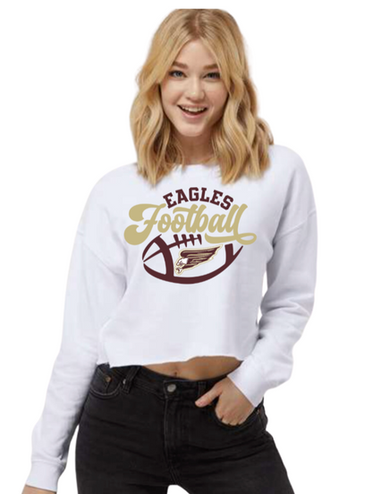 Women's Eagles Football Lightweight Cropped Fleece Sweatshirt