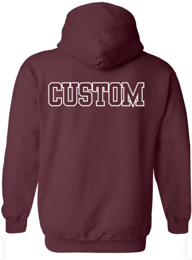 Adult Unisex Choose your Football Graphic Hoodie with Customized Back