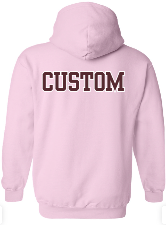 Adult Unisex Choose your Football Graphic Hoodie with Customized Back