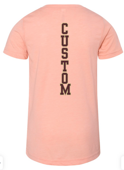 Youth Unisex Choose your Graphic Super Soft Short Sleeve Graphic Tee with Customized Back - SOFTBALL