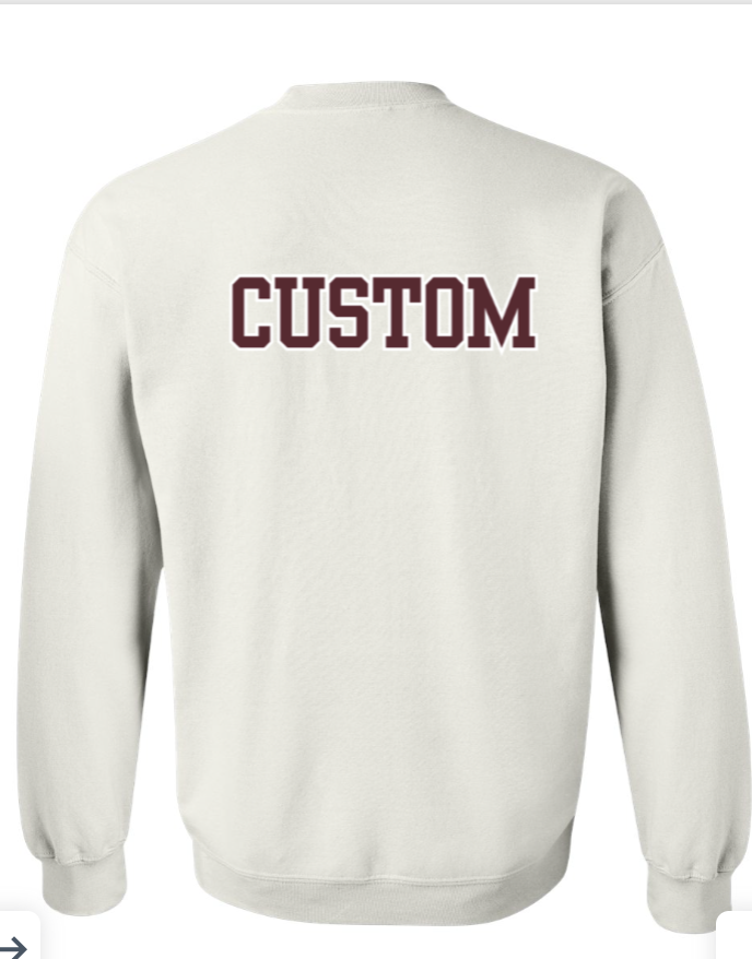 Adult Unisex Choose your Graphic Sweatshirt with Customized Back