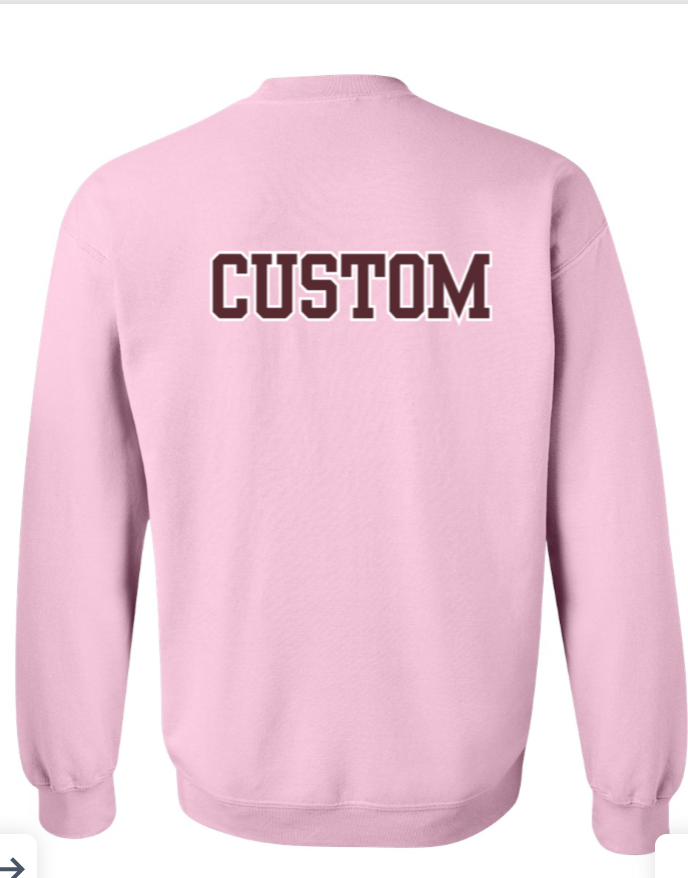 Adult Unisex Choose your Graphic Sweatshirt with Customized Back