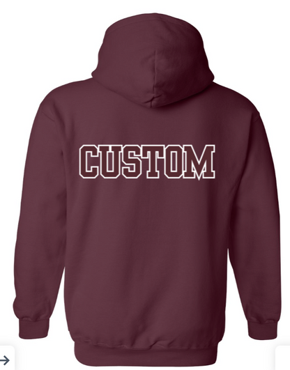 Adult Unisex Choose your Graphic Hoodie with Customized Back