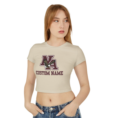 Women's Choose your Graphic Baby Tee with Customized Back