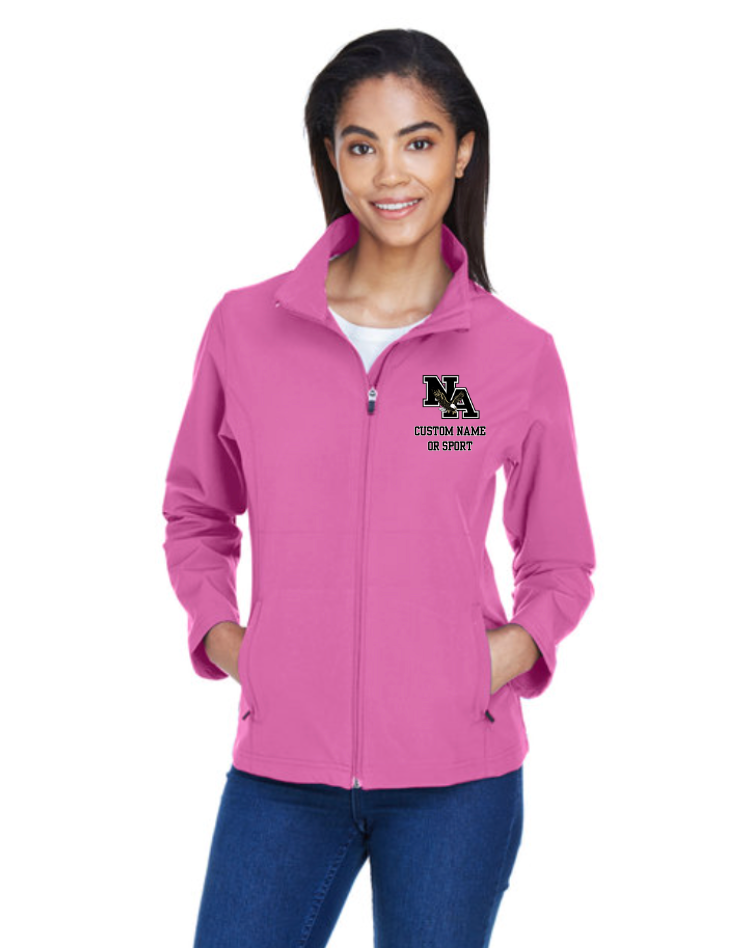 Women's Waterproof & Windproof Soft Shell Jacket with classic logo - CUSTOMIZED NAME OR SPORT