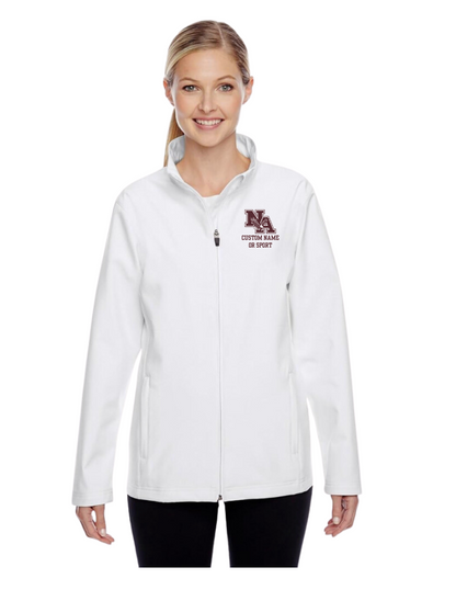 Women's Waterproof & Windproof Soft Shell Jacket with classic logo - CUSTOMIZED NAME OR SPORT