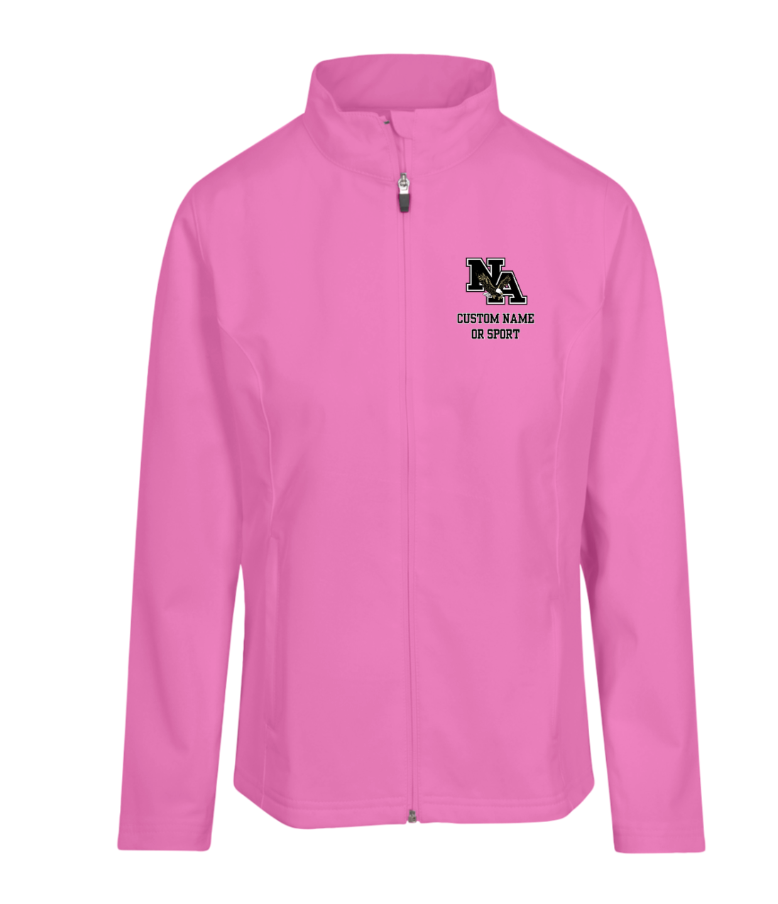 Women's Waterproof & Windproof Soft Shell Jacket with classic logo - CUSTOMIZED NAME OR SPORT