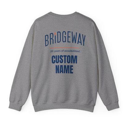 Adult Unisex Choose your Graphic Sweatshirt with Customized Back - Bridgeway