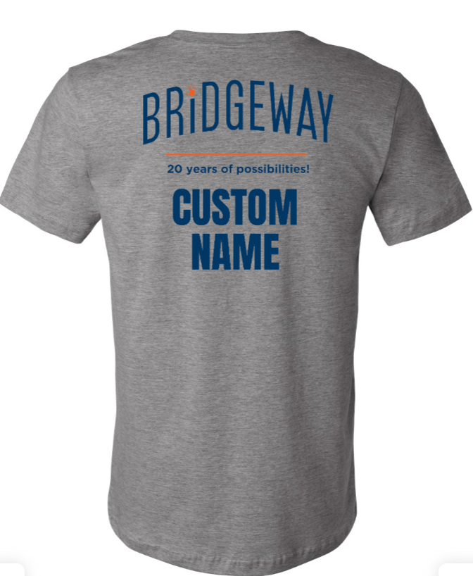 Adult Unisex Choose your Graphic Short Sleeve Tee with Customized Back - Bridgeway