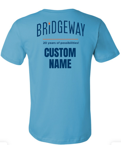 Adult Unisex Choose your Graphic Short Sleeve Tee with Customized Back - Bridgeway