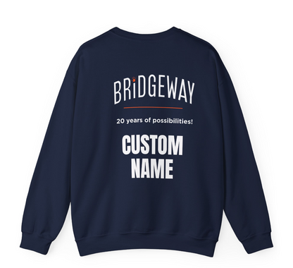 Adult Unisex Choose your Graphic Sweatshirt with Customized Back - Bridgeway