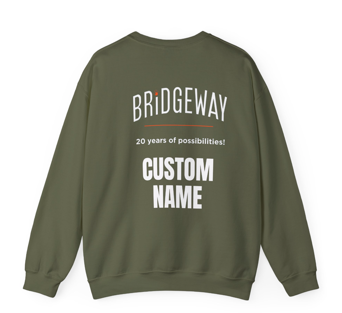 Adult Unisex Choose your Graphic Sweatshirt with Customized Back - Bridgeway