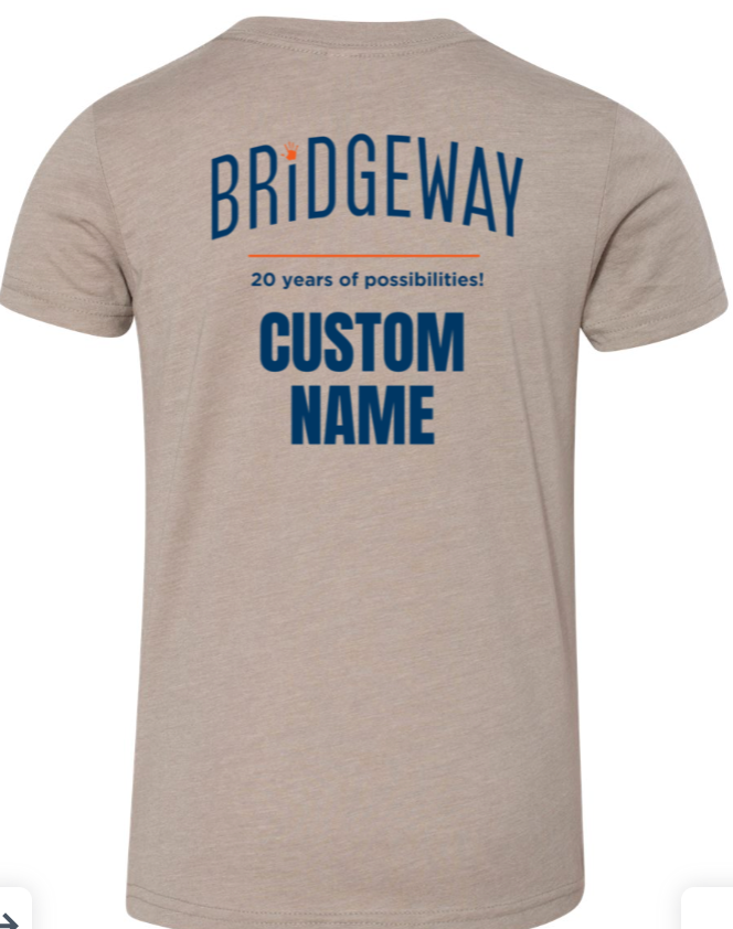 Youth Choose your Graphic Short Sleeve Tee with Customized Back - Bridgeway