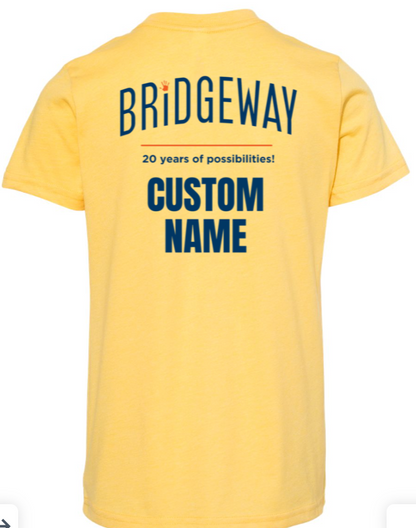 Youth Choose your Graphic Short Sleeve Tee with Customized Back - Bridgeway