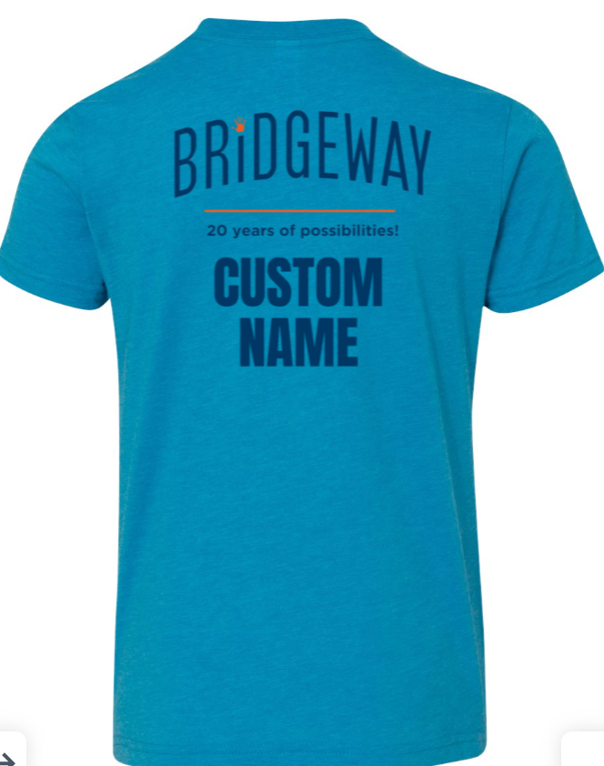 Youth Choose your Graphic Short Sleeve Tee with Customized Back - Bridgeway