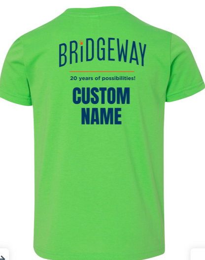 Youth Choose your Graphic Short Sleeve Tee with Customized Back - Bridgeway