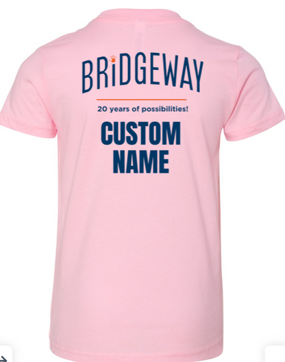 Youth Choose your Graphic Short Sleeve Tee with Customized Back - Bridgeway