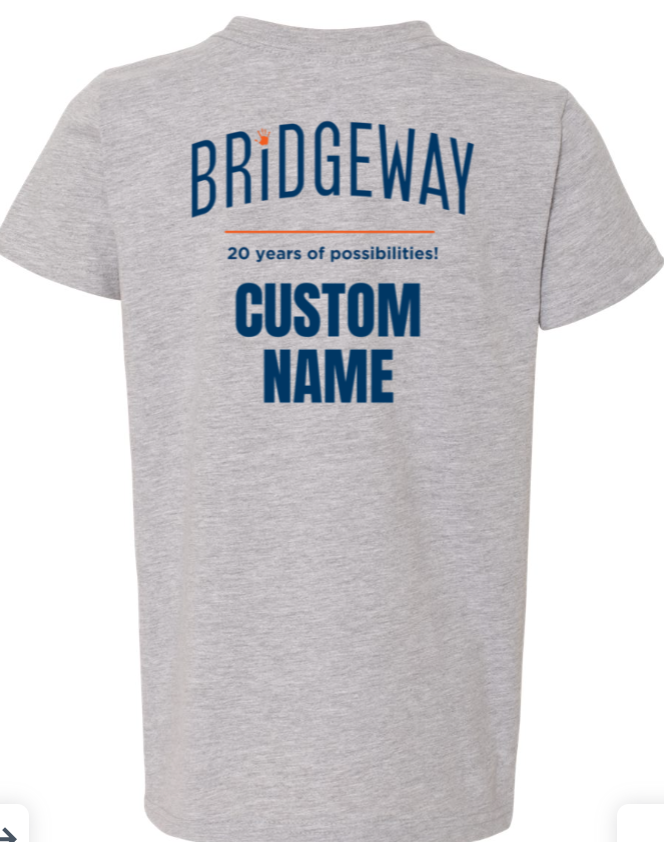 Youth Choose your Graphic Short Sleeve Tee with Customized Back - Bridgeway