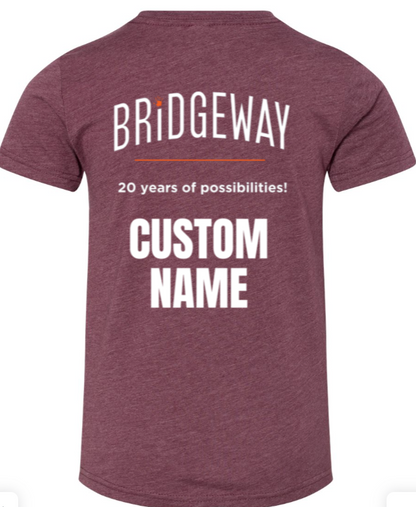 Youth Choose your Graphic Short Sleeve Tee with Customized Back - Bridgeway