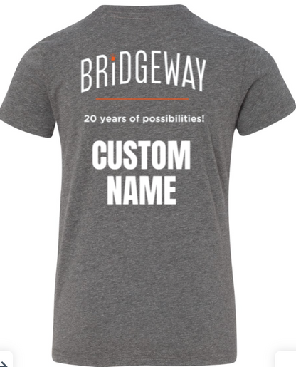 Youth Choose your Graphic Short Sleeve Tee with Customized Back - Bridgeway