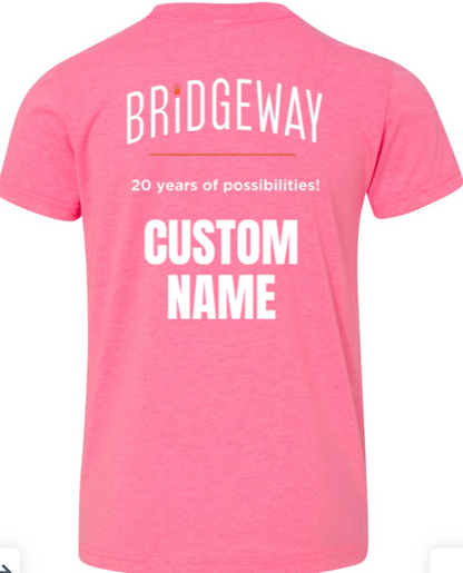 Youth Choose your Graphic Short Sleeve Tee with Customized Back - Bridgeway