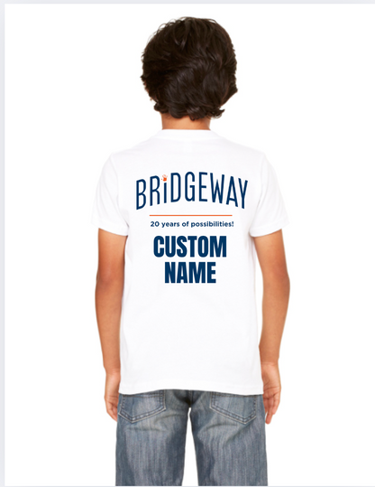 Youth Choose your Graphic Short Sleeve Tee with Customized Back - Bridgeway