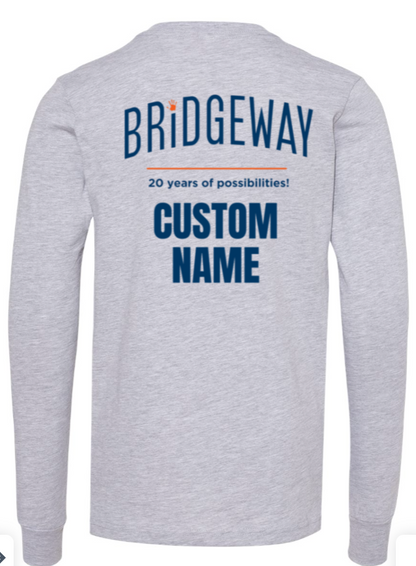 Youth Choose your Graphic Long Sleeve Tee with Customized Back - Bridgeway