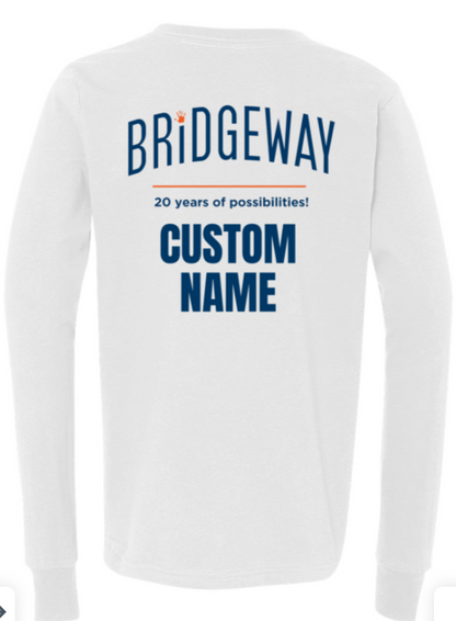 Youth Choose your Graphic Long Sleeve Tee with Customized Back - Bridgeway