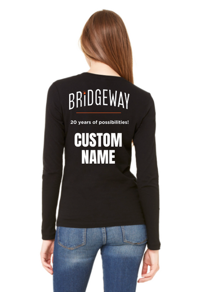 Adult Unisex Choose your Graphic Long Sleeve Tee with Customized Back - Bridgeway