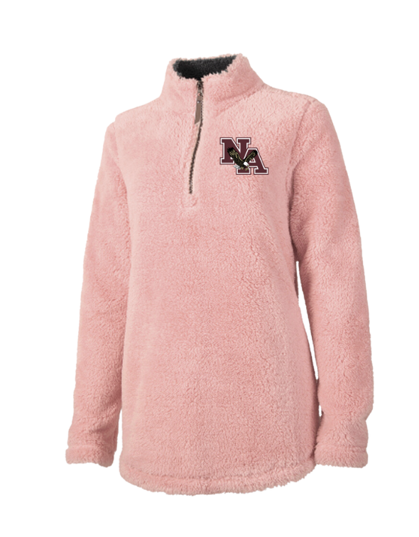 Women's Thick Brushed Fleece Quarter-Zip Pullover with Classic Logo Embroidery