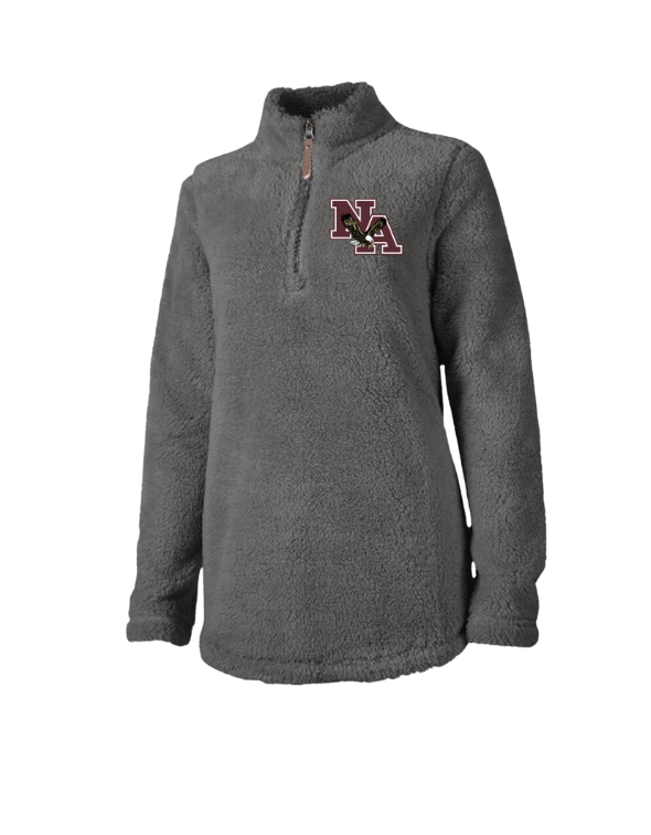 Women's Thick Brushed Fleece Quarter-Zip Pullover with Classic Logo Embroidery